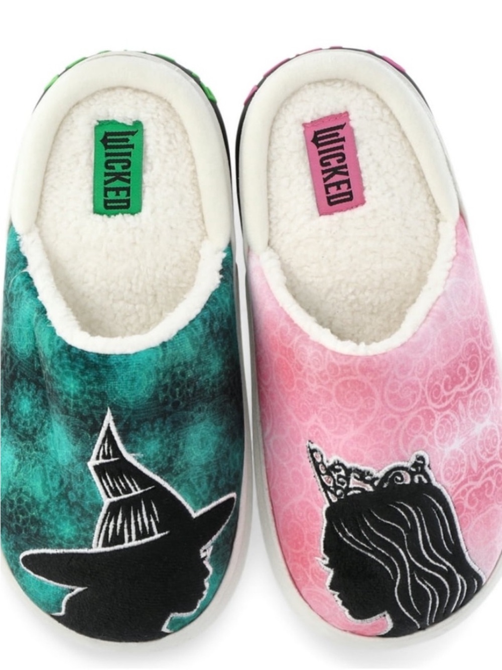 BRAND NEW WOMENS ' Pink & Teal Character Slip-On Slippers